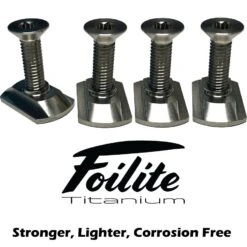 Foilite - M6 Titanium Hydrofoil Hardware Set - 4 Track Nuts And 4 M6 Screws Discounts Apply !