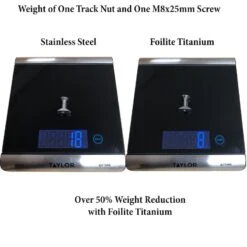 Foilite - M8 Titanium Hydrofoil Hardware Set - 4 Track Nuts And 4 M8 Screws Discounts Apply ! -WaveRide Gear Shop foilite titanium m8 screw track nut set 5