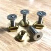 M8 Hydrofoil Brass Track Nuts(4) And Stainless Steel M8 X 25mm Mounting Screws(4) Discounts Apply ! 2 M8 Hydrofoil Brass Track Nuts(4) And Stainless Steel M8 X 25mm Mounting Screws(4) Discounts Apply ! -WaveRide Gear Shop foilmount m8 brass track nut screw set 1