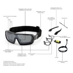 Ocean Chameleon Kiteboarding Water Shades - Matte Black W/Blue Revo Lense Discounts Apply ! -WaveRide Gear Shop ocean chameleon glasses matte black revo blue lense 3